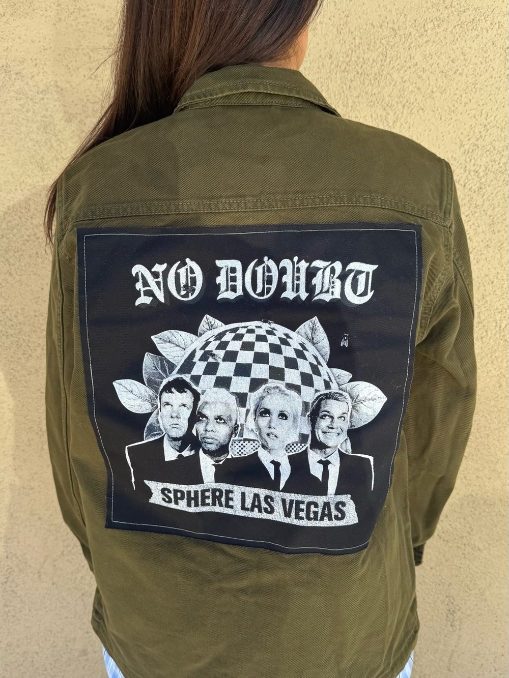 Olive Green Performance Jacket with Sphere Las Vegas Back Patch - Picture 2 of 5